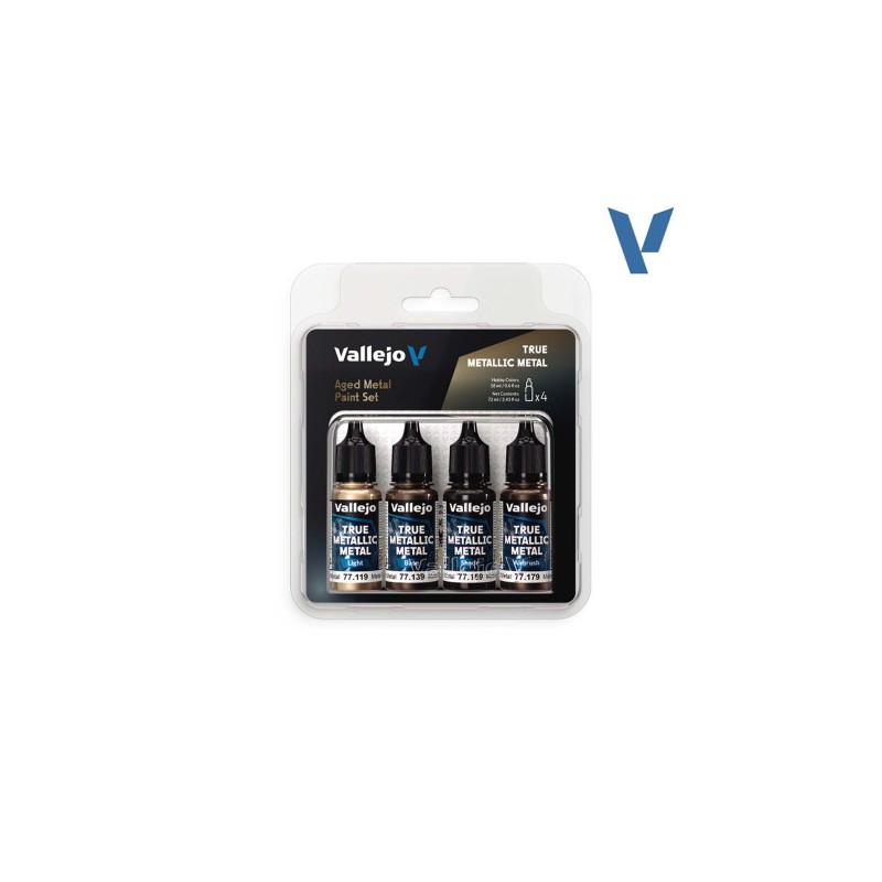 Vallejo-77258 TMM SET METAL ENVEJECIDO
