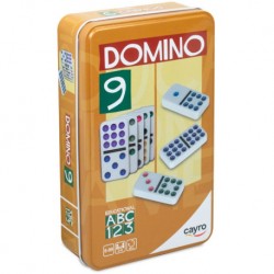 DOMINÓ COLORES DOBLE 9 METAL BOX