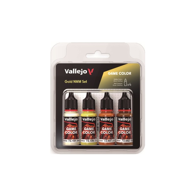 Vallejo-72395 Game Color Set 18 ml - Gold NMM