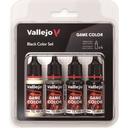 Vallejo-72393 Game Color Set 18 ml - Black Color