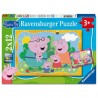 Familias felices - Peppa Pig - Puzzle 2x12 Pz