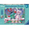 Stitch Navideño - Puzzle 100 Piezas XXL