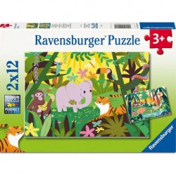 Amigos Animales en la Naturaleza - Puzzle 2x12 Pz