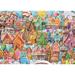 Pueblo de galletas navideñas - Puzzle 1000 Piezas
