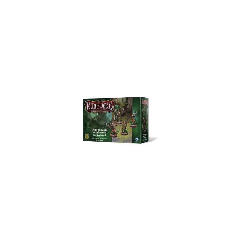 Grupo de Mando de Infantería de Elfos Latari - Runewars: El Juego de Miniaturas