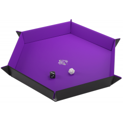 Magnetic Dice Tray Hexagonal Black/Purple