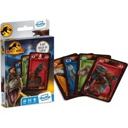 Jurassic World - Juego de cartas 4 en 1