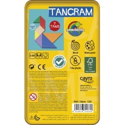 Tangram de Madera en Caja De Metal